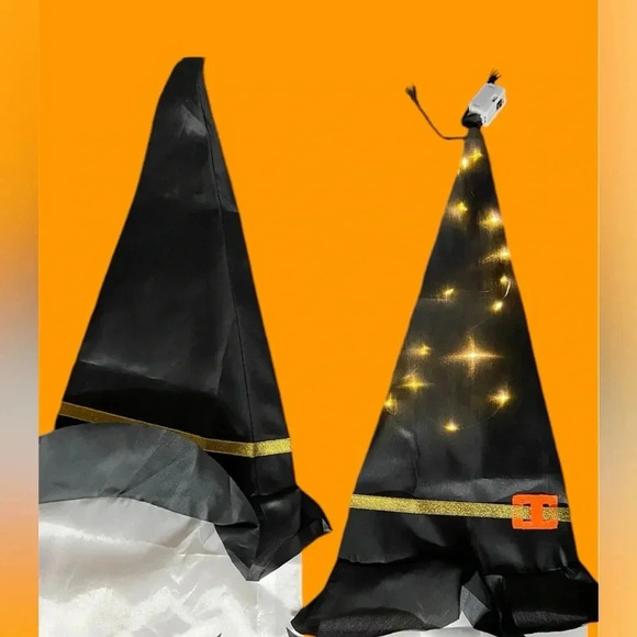 Halloween Decorations- 3 Large Ghosts w/ Light up Hats - 8”w x 30”h - Brand New - Picture 4 of 4